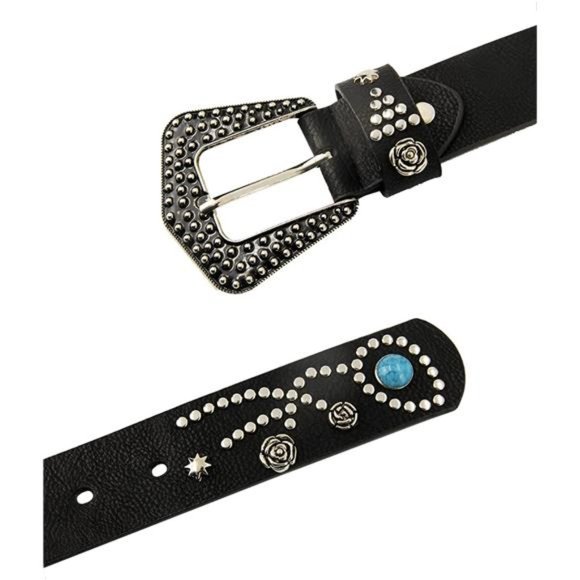 TOPACC Women Men Western Cowgirl Cowboy Country Girl Fashion Belt for Jeans Pant main image 5